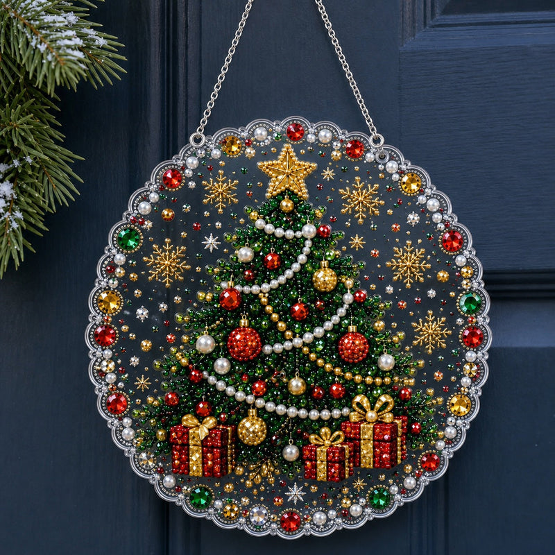 Golden Christmas Tree Diamond Painting Kit